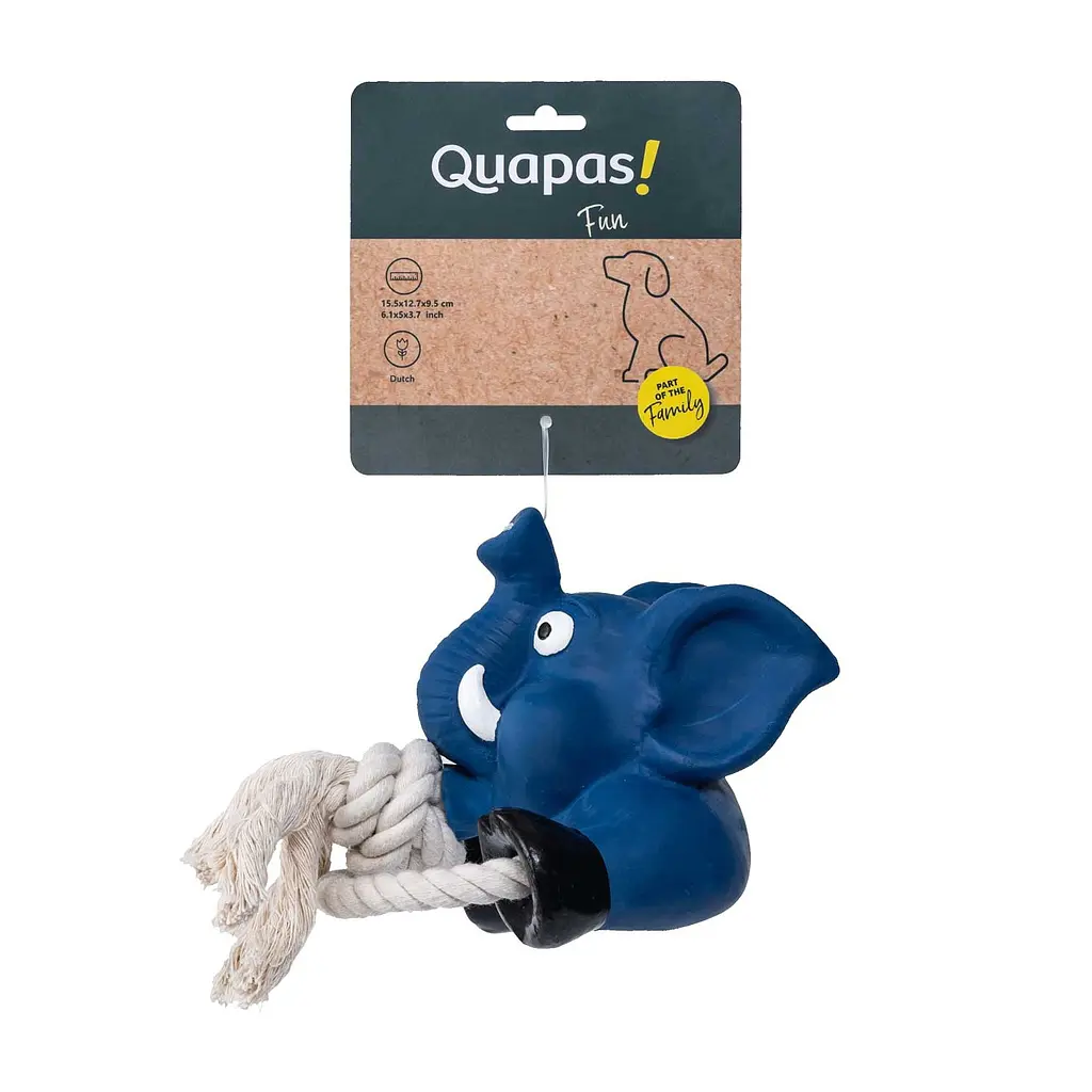 Іграшка для собак Quapas! Dog Toy Fun Elephant with rope - фото 2