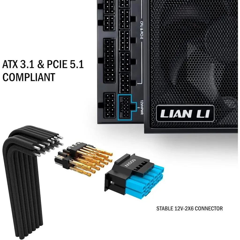 Блок питания Lian Li EDGE1300 1300W 80 PLUS PLATINUM BLACK (G9P.EG1300.BE00.EU) - фото 12