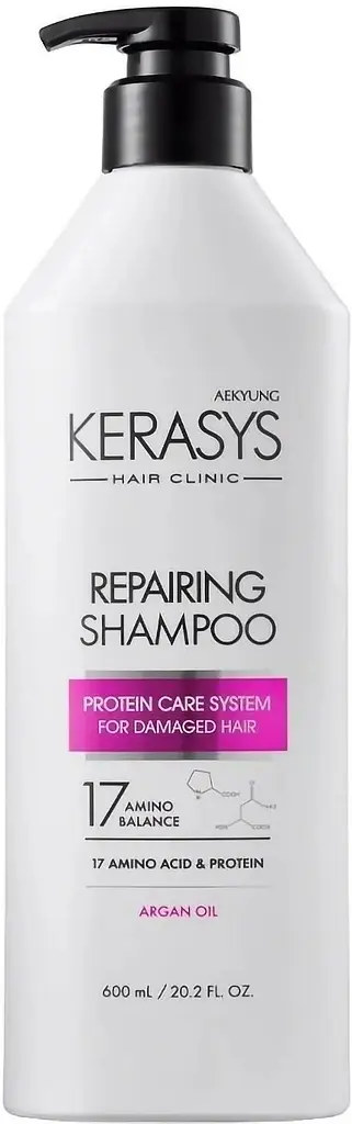 Набір: шампунь Kerasys Hair Clinic Repairing Shampoo Відновлювальний 600 мл + кондиціонер Kerasys Hair Clinic Repairing Rinse Відновлювальний 600 мл  - фото 2