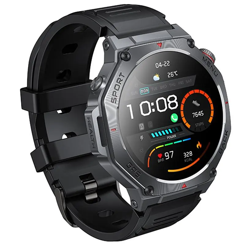 Смарт-годинник Hoco Y37 Smart sports watch (call version) Black - фото 3