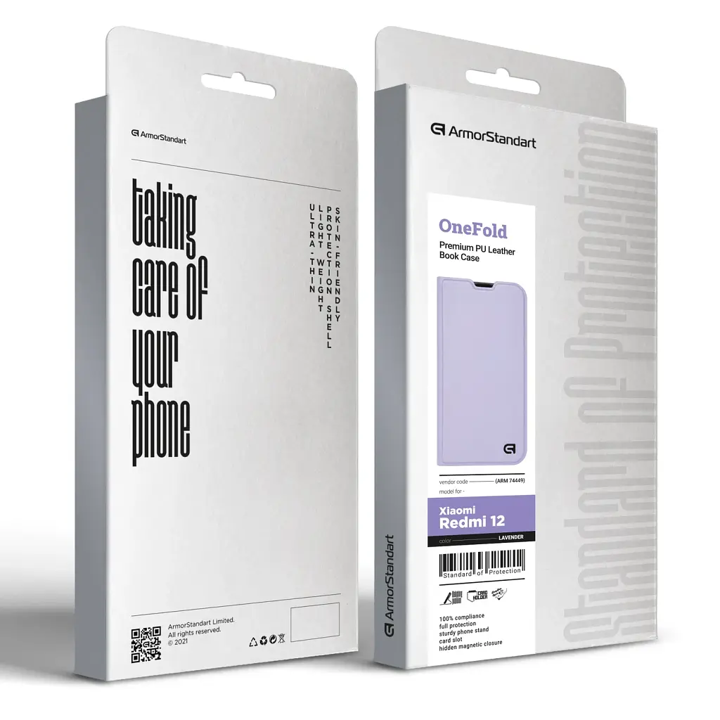 Чохол-книжка ArmorStandart OneFold Case для Xiaomi Redmi 12 4G Lavender - фото 6