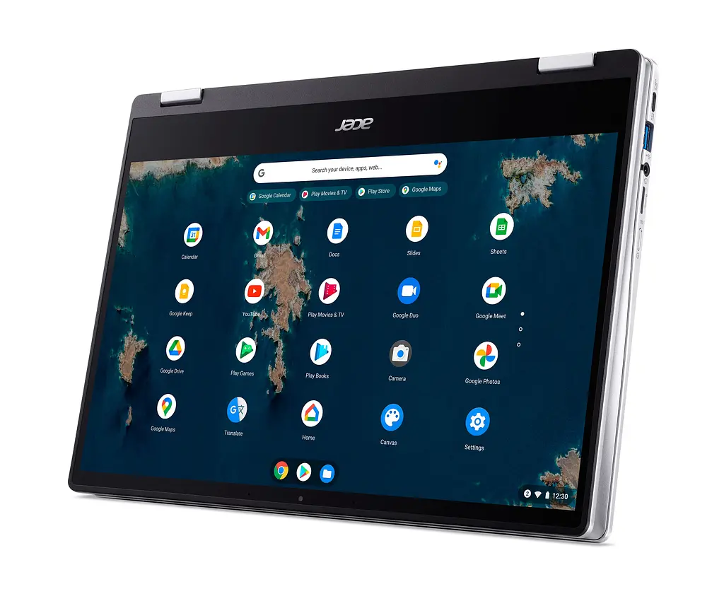 Ноутбук Acer Chromebook Spin CP314-1HN 14' FHD IPS, Intel C N4500, 8GB, F128GB, UMA, ChromeOS, сріблястий (NX.AZ3EU.001) - фото 3