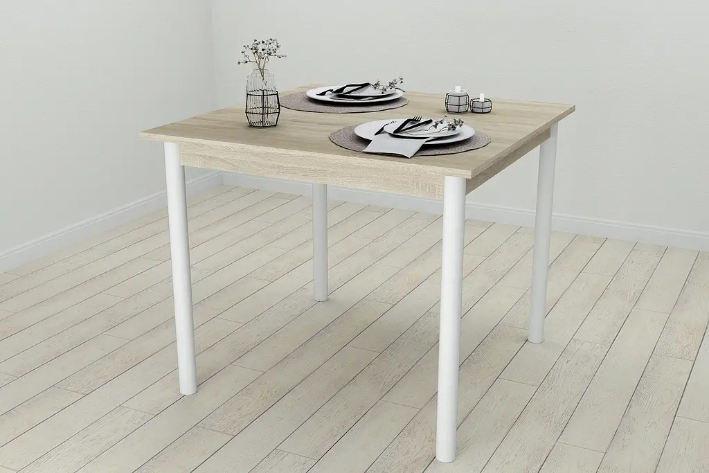 Кухонний стіл Ferrum-decor Агата 75x80x80 Білий ДСП Сонома 16мм (FRD-106249) - фото 4