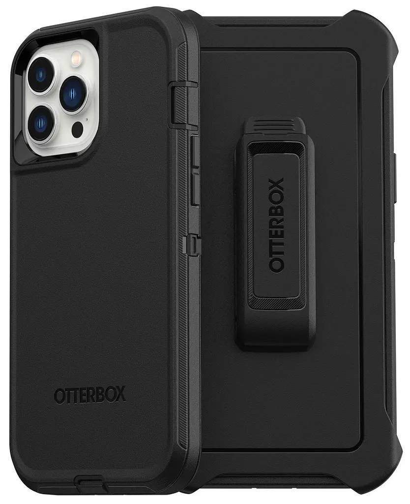 Чохол протиударний з кліпсою OtterBox Defender 77-83430 для iPhone 13 Pro Max/12 Pro Max (6.7") Black