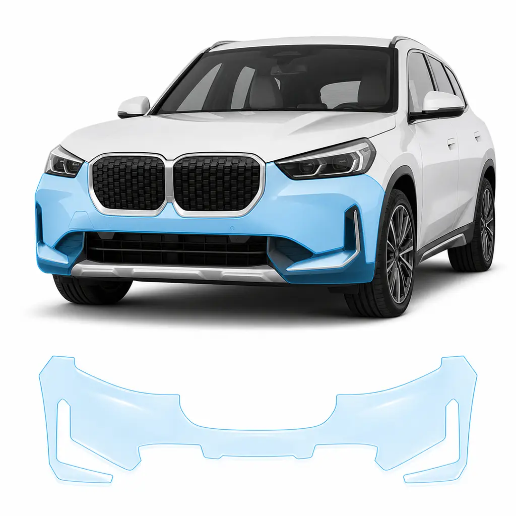 Антигравійна захисна бронеплівка за лекалами для BMW iX1 U11 2022- передній бампер