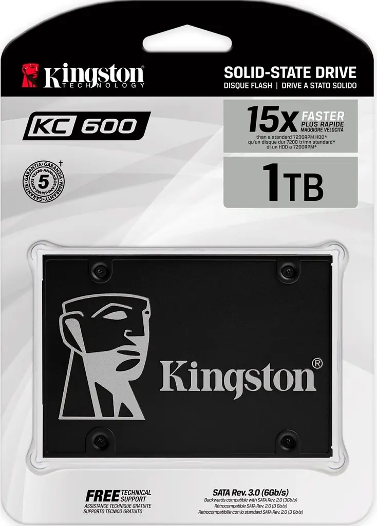 SSD накопичувач Kingston KC600 1TB (SKC600/1024G) [81581] - фото 5