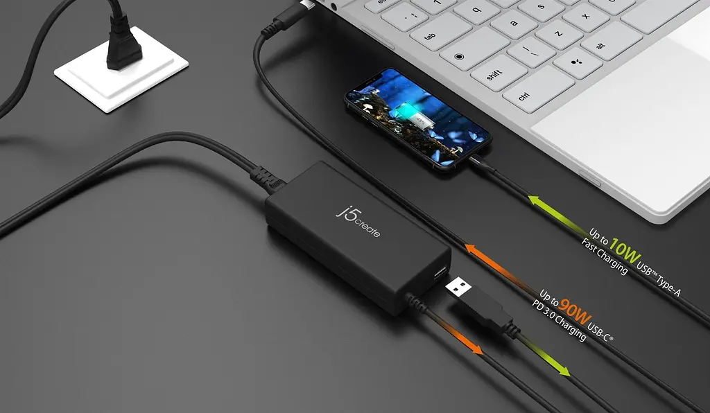 Мережевий зарядний пристрій J5create Super Charger 100W Black (JUP2290C-EN) - фото 3