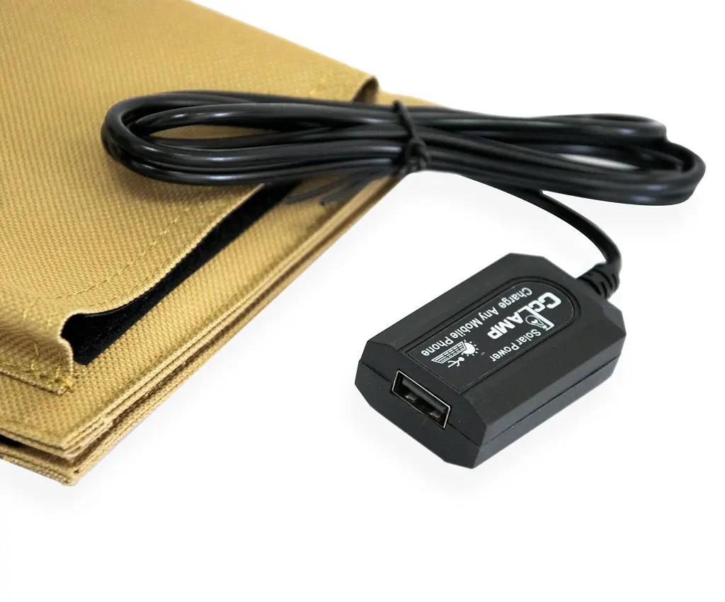 Портативна сонячна панель з USB-виходом, 7.2W 6 V 1.2A CL-670, Бежева, сонячна панель для кемпінгу - фото 2