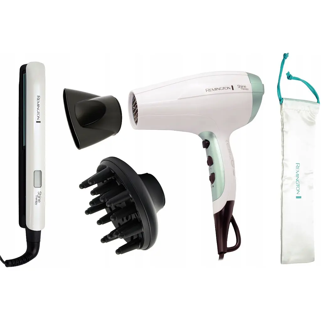 Набор для укладки волос Remington Shine Therapy S8500GP бело-голубой - фото 2