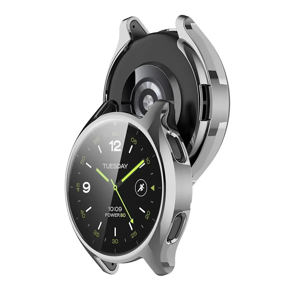Комплект Tamister для годинника Xiaomi Watch 2 сріблястий (чохол + металевий ремінець 22 мм) - фото 7