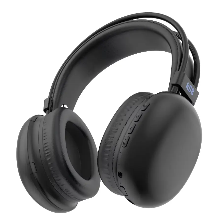 Бездротові навушники PG 830 RGB Bluetooth гарнітура з мікрофоном накладні чорний - фото 3