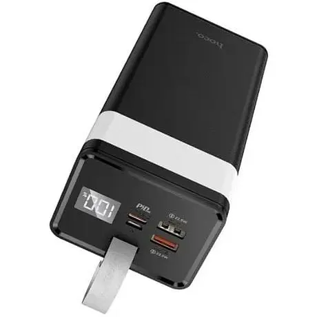 Зовнішній акумулятор Hoco J86 40000mAh 6931474759214 з лампою чорний - фото 5