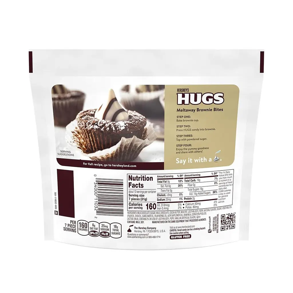 Шоколадні цукерки Hershey's Hugs Milk Chocolate and White Creme 456г - фото 2