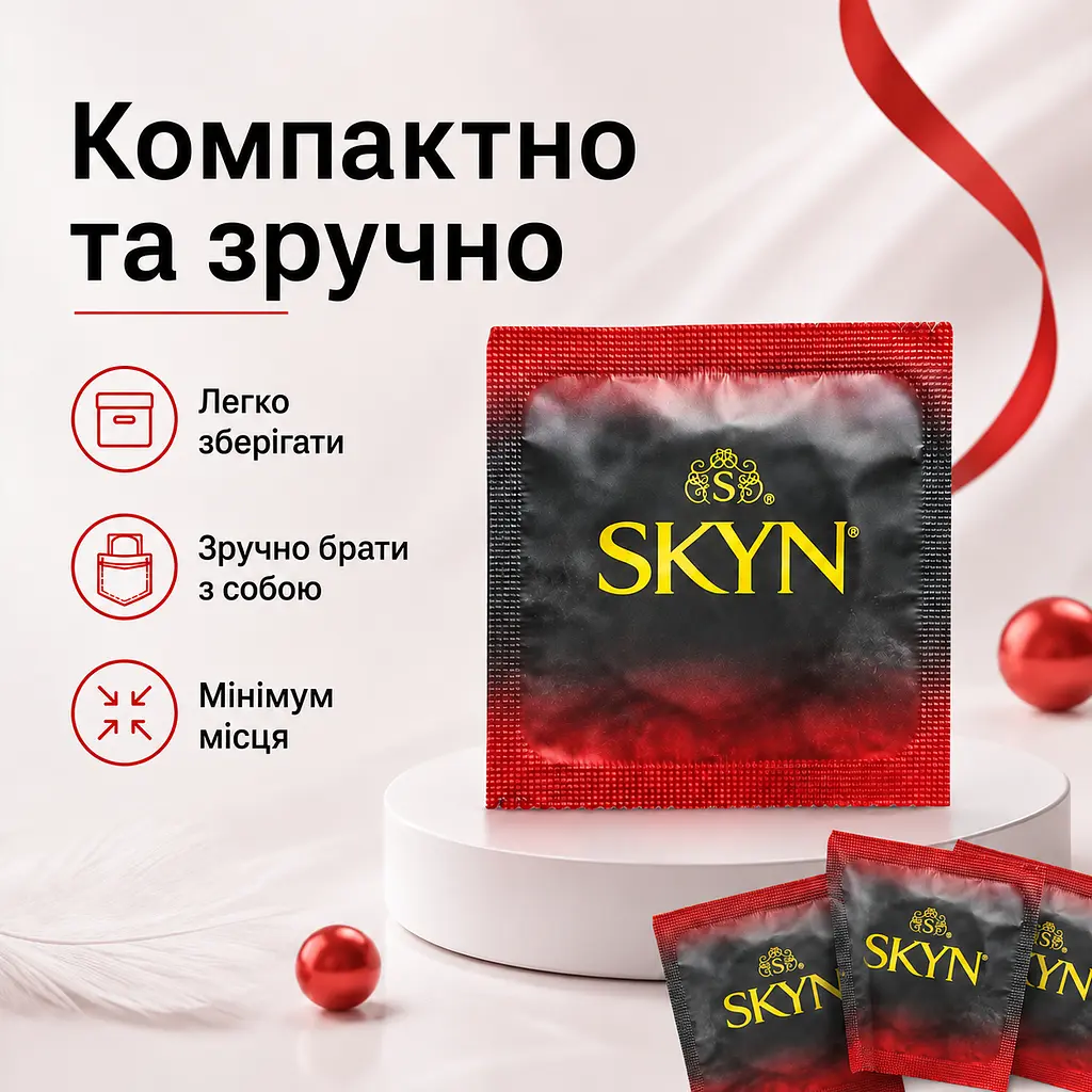 Презервативи SKYN Intense Feel 3 шт поштучно, безлатексні з поліізопрену, рельєфні 54 мм - фото 4
