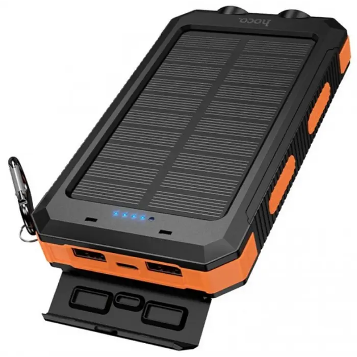 Внешний аккумулятор Power Bank HOCO J164 Platinum Solar 8000mAh 10W, с солнечной панелью и LED фонариком - фото 4