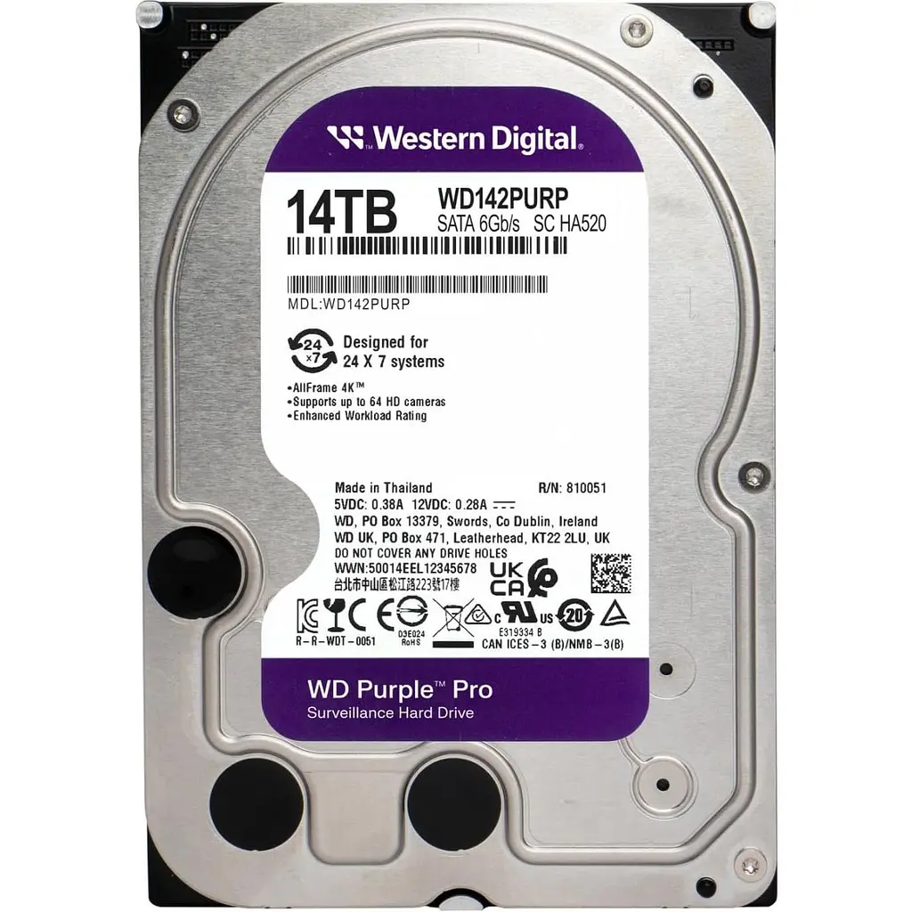 Жесткий диск 3.5` WD Purple Pro 14TB SATA 512MB (WD142PURP) [141102] - фото 3