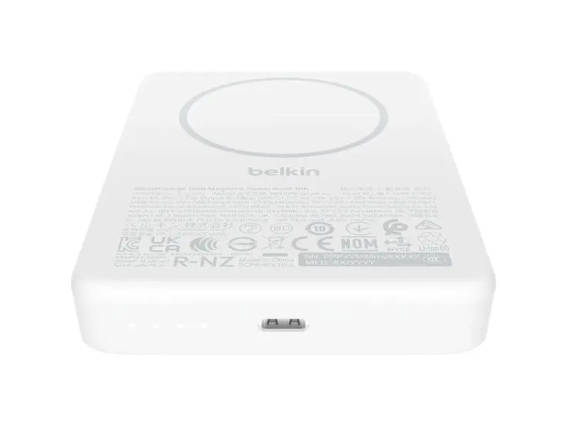 Зовнішній акумулятор (Power Bank) Belkin Slim Magnetic 10000mAh White (BPD015HQWH) - фото 2