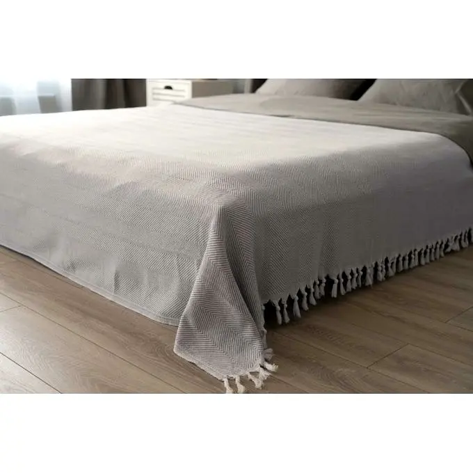 Плед Ardesto Summer 100% бавовна 210 x 230 см коричневий (ART0922SR) - фото 2