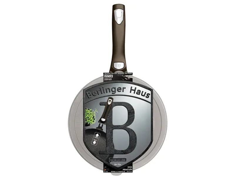 Сковорода Berlinger Haus Metallic Line Shiny Black Collection (BH-7156) - фото 3