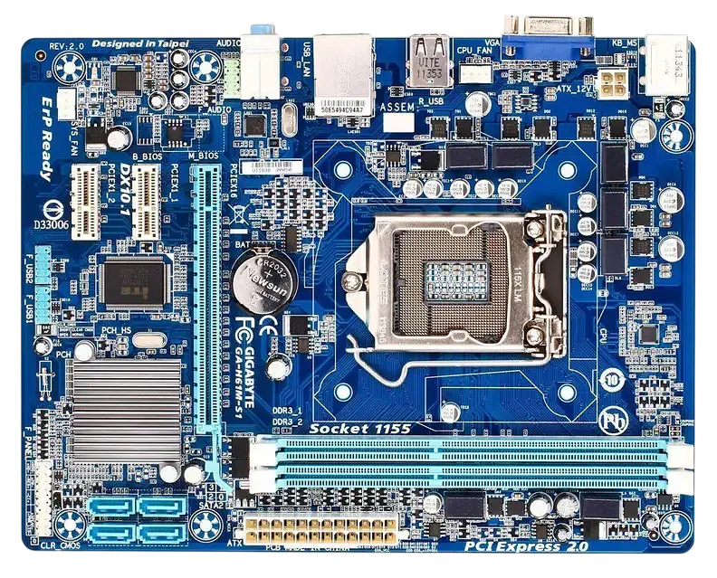 Материнська плата Gigabyte GA-H61M-S1 LGA 1155 (GA-H61M-S1) Б/В - фото 2