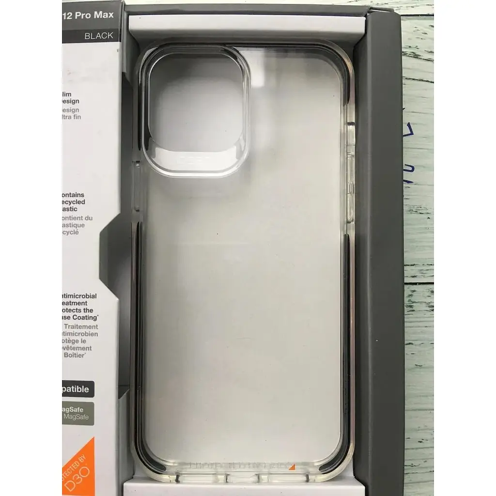 Противоударный чехол Gear4 Piccadilly D3O для iPhone 12 Pro Max (6.7") Black + Прозрачный (702006066) - фото 3