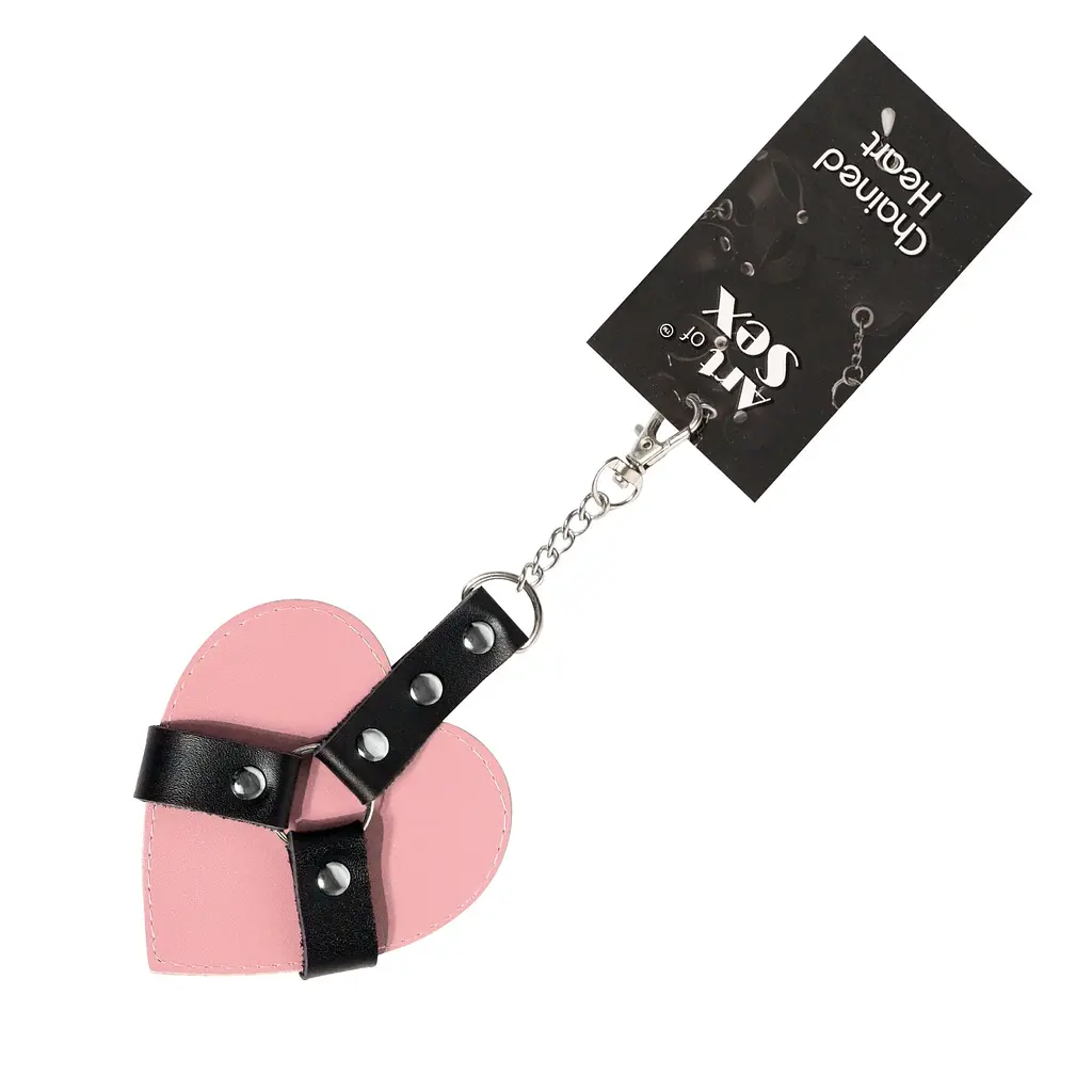 Брелок на карабіні для ключів Art of Sex Chained Heart, Рожевий Art of Sex SX2244 102506 - фото 2