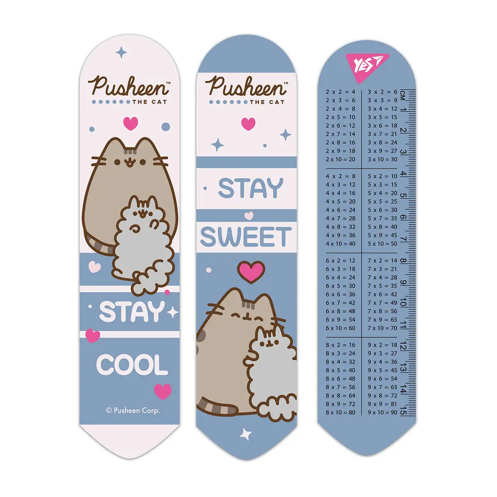 Закладка Yes 708340 Pusheen 2D,рожево-блакитна