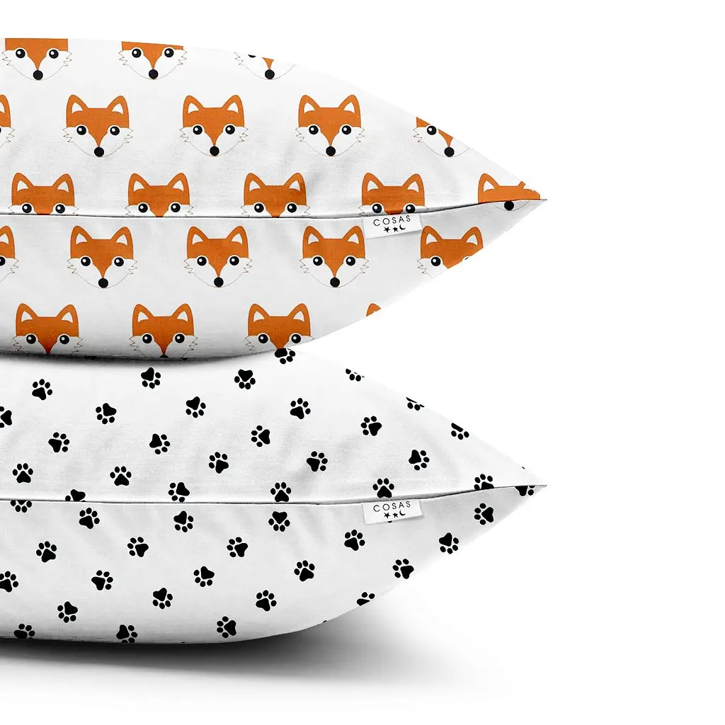 Набір наволочок Cosas Fox paws 50х70 см теракотовий (SetPillow_Fox_Paws_50х70) - фото 4
