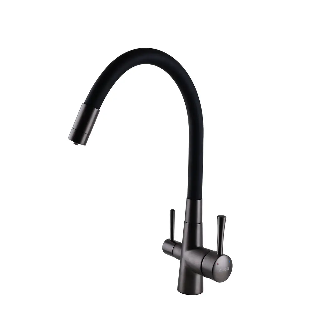 Смеситель для кухни под осмос Globus Lux GLLR-0903-11-graphite Черный матовый - фото 3