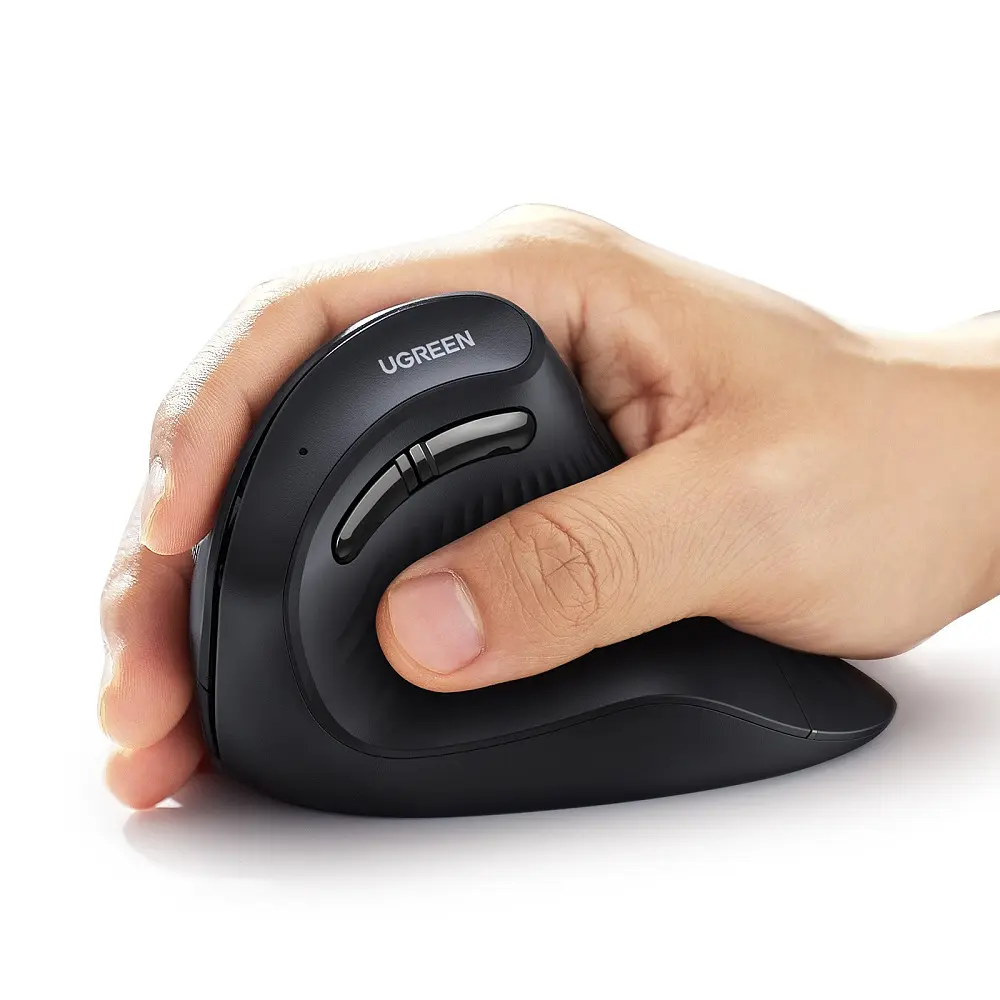 Маніпулятор миша бездротова UGREEN MU008 Multi-mode Vertical Mouse Black (UGR-25444) - фото 5