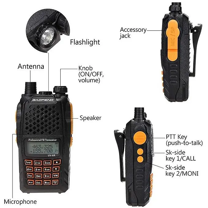 Рация Baofeng UV-6R Black [76621] - фото 6