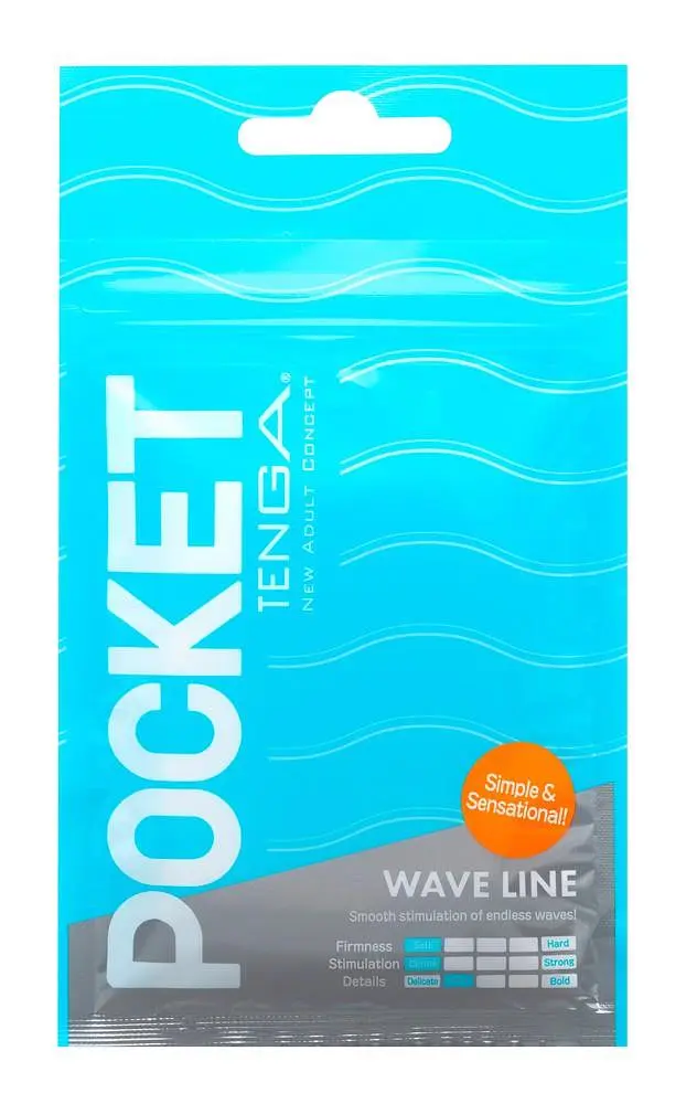 Мастурбатор Tenga Pocket Wave Line білий - фото 2