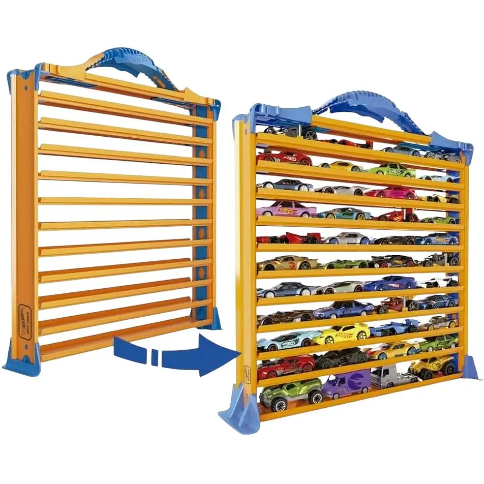 Игровой гараж Hot Wheels с дорожками для хранения машинок (HWCC9B) - фото 4