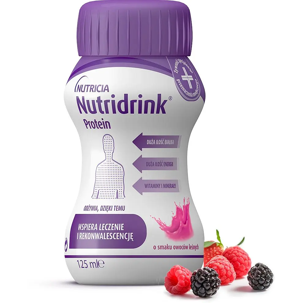 Набір ентеральне харчування Nutricia Nutridrink Protein Berries flavour зі смаком лісових плодів 4 шт. x 125 мл - фото 2