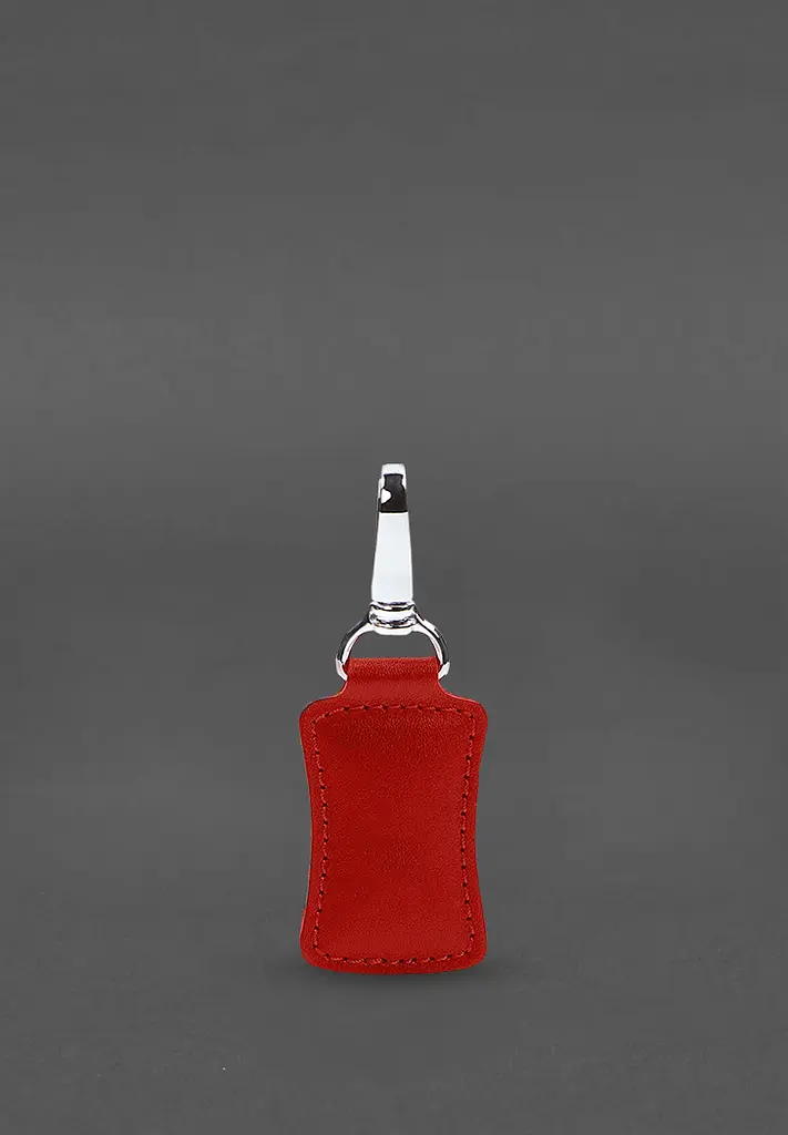 Шкіряний брелок Premium червоний - фото 4