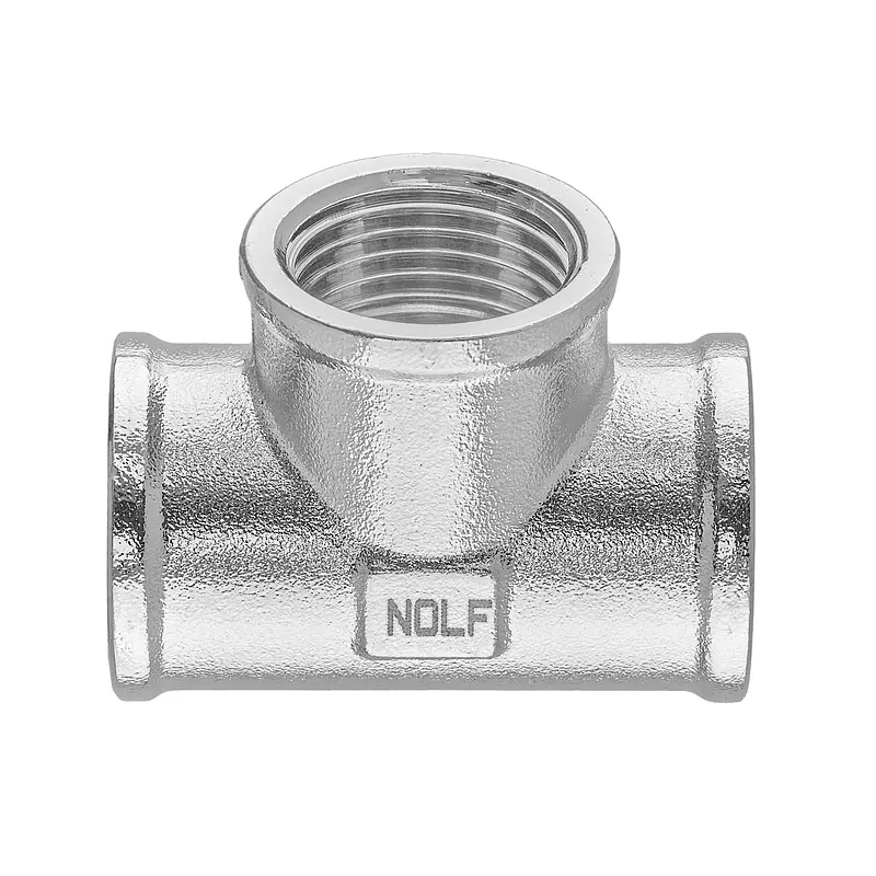 Трійник Nolf Nfc.T08F-N-3/4''FFF нікельований NF3092 - фото 2