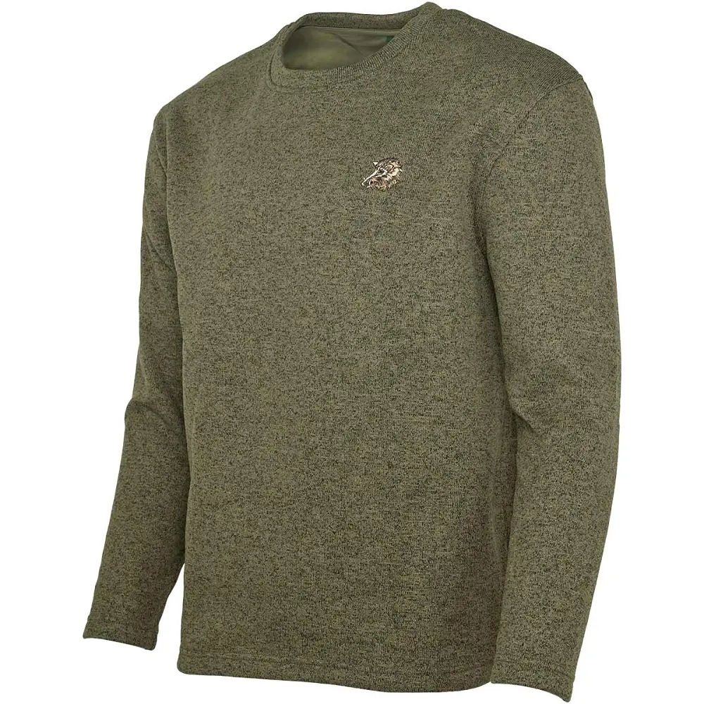 Пуловер Orbis Textil Herrenpullover Strick-Fleece XL Оливковый - фото 3