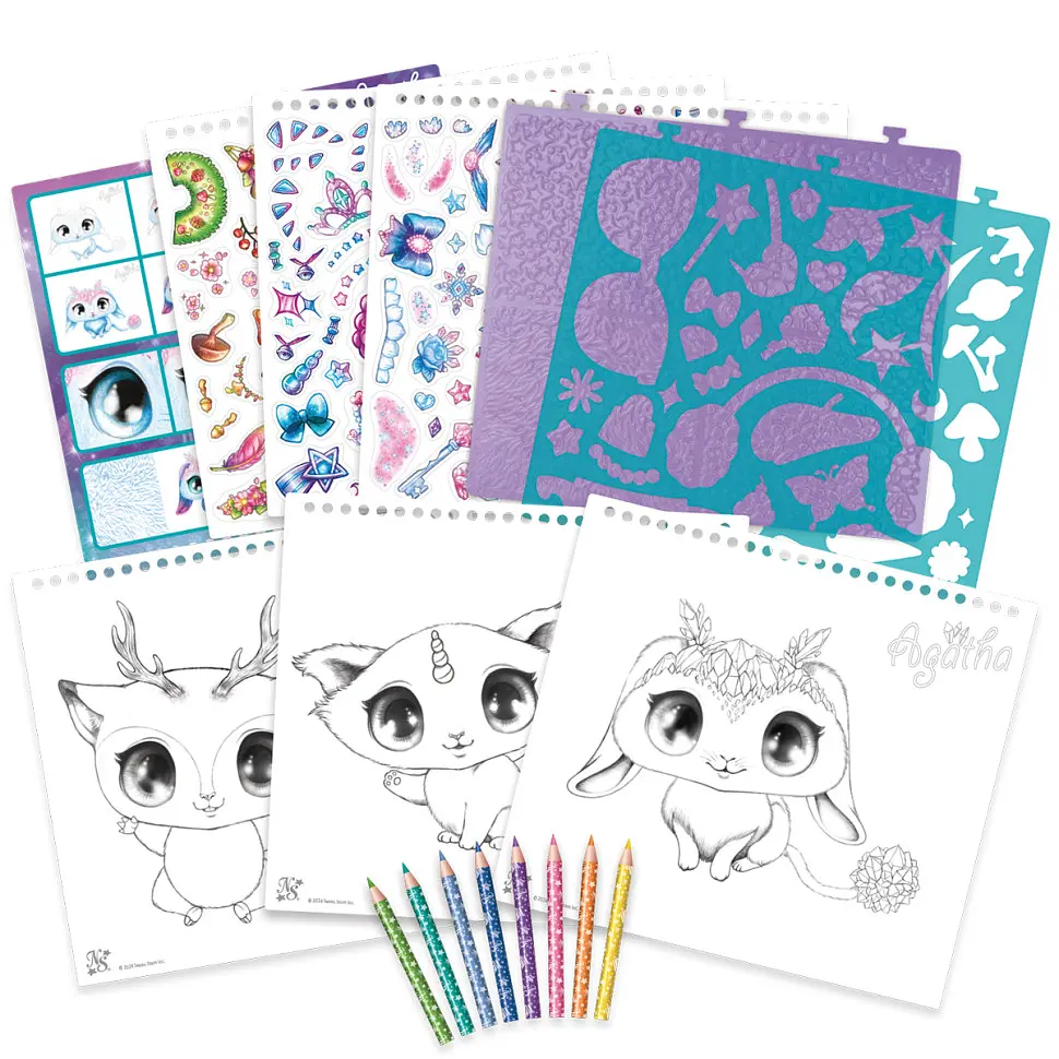 Набор для творчества Скетчбук: Звездные друзья Nebulous Stars 11141 с карандашами - фото 3