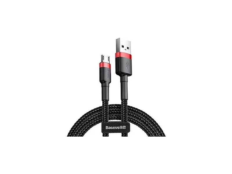 Кабель BASEUS Cafule Cable USB For Micro 2.4A 2M Red+Black (CAMKLF-C91) - фото 2