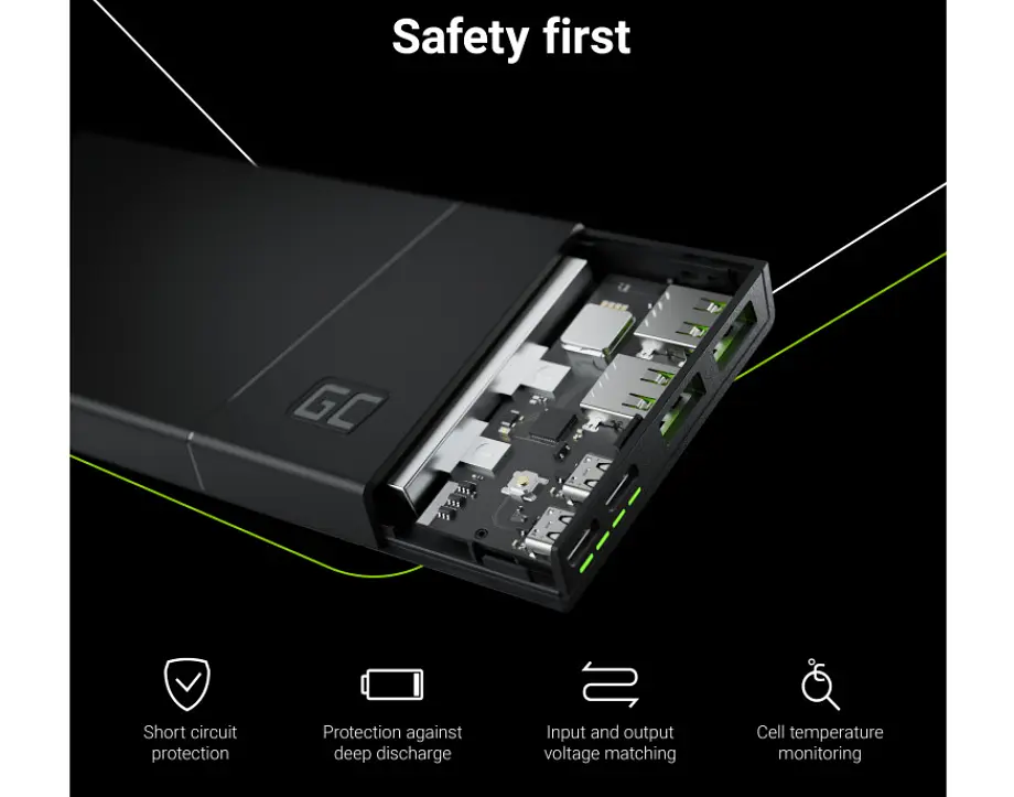 Портативный аккумулятор Green Cell с быстрой зарядкой PowerPlay 10S 10000 мАч 18 Вт - фото 5