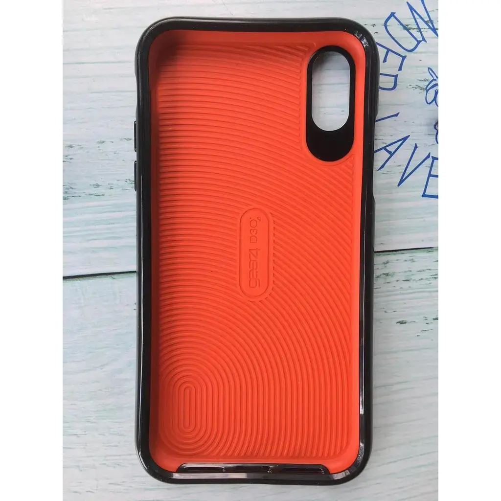 Оригинальный противоударный чехол Gear4 Battersea D3O для iPhone XS на айфон X Black Orange - фото 6