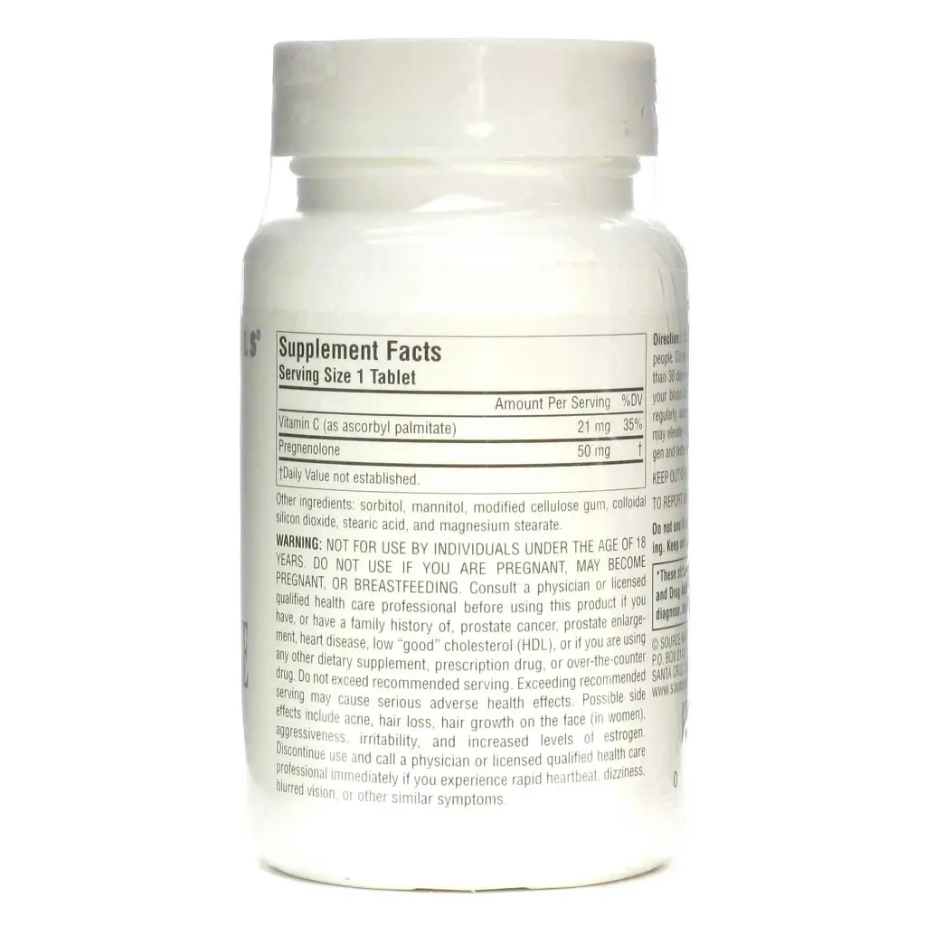 Прегненолон Source Naturals Pregnenolone 50 мг 120 таблеток - фото 2