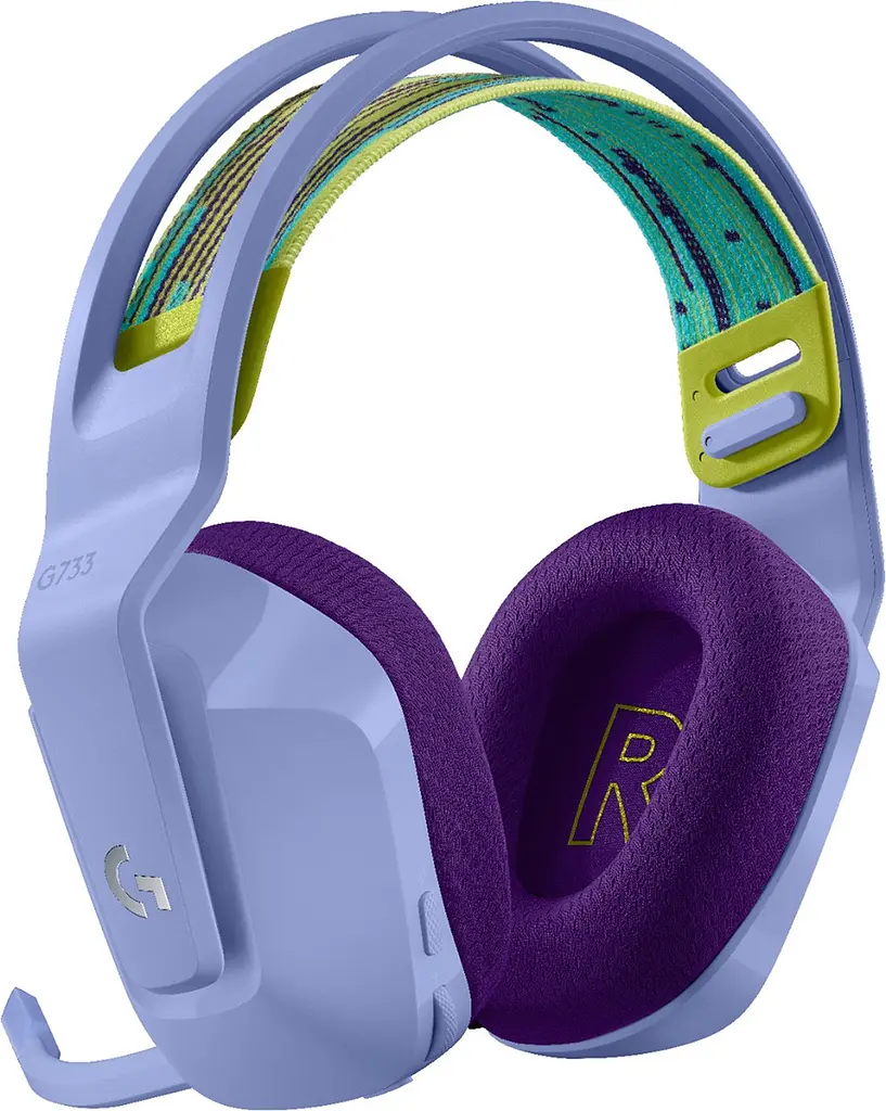 Навушники ігрові - бездротова повнорозмірна гарнітура Logitech G733 Lightspeed Wireless RGB Lilac (981-000890/981-000889) - фото 2