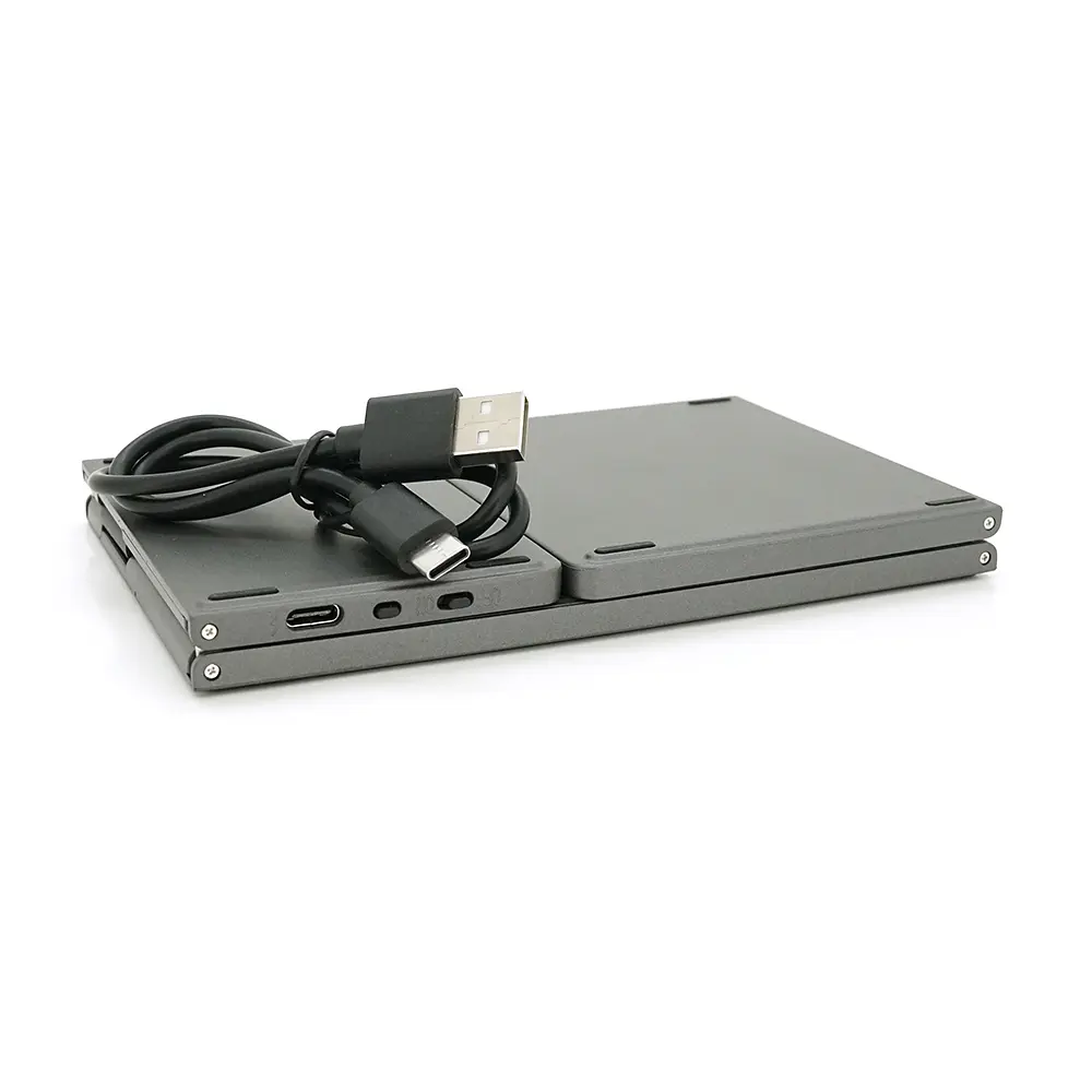 Клавіатура бездротова Voltronic B033, розкладна, 64 клавіші, Touchpad, (Eng/Pyc), 2.4G, Gray, 300x98mm, Box - фото 3