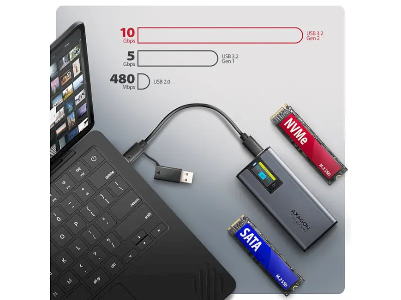 Кишеня для накопичувача AXAGON Display Box (EEM2-SD2) - фото 8