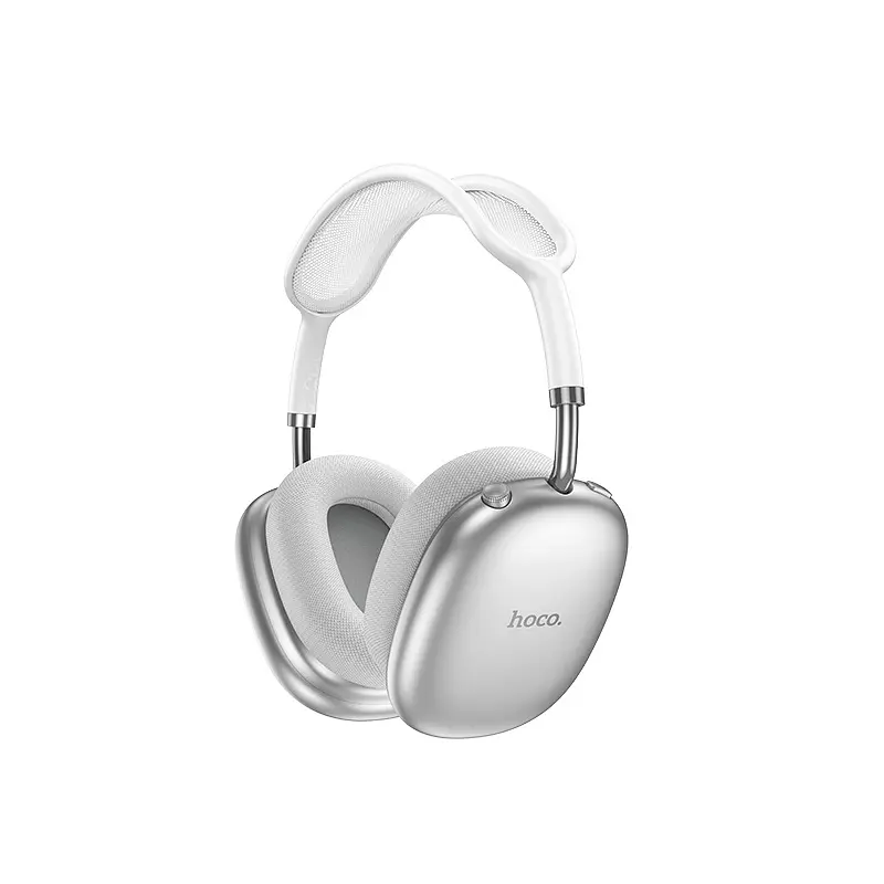 Бездротові накладні навушники Hoco W55 Plus Happiness ANC noise reduction BT headphones Silver (6942007638548)