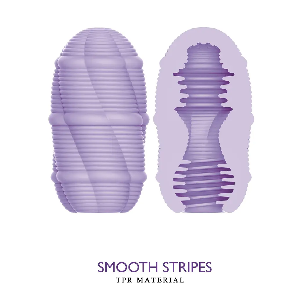 Мастурбатор яйце Pretty Love Smooth Stripes Cupid-X фіолетовий - фото 3