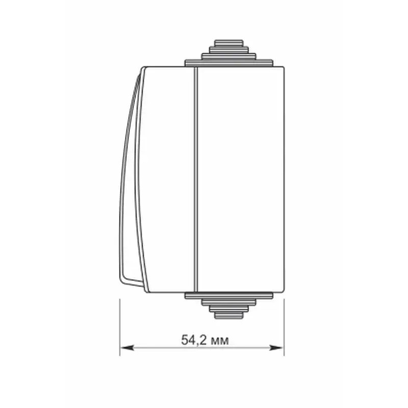 Вимикач Videx BINERA IP65 зовнішній 2кл сірий (VF-BNW12-G) - фото 5