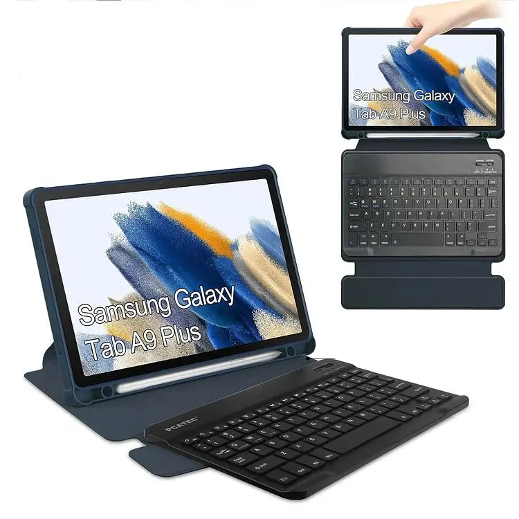 Чохол BeCover 360° Rotatable з бездротовою клавіатурою для Samsung Galaxy Tab A9 Plus SM-X210/SM-X215/SM-X216 11.0" Deep Blue (710330) - фото 3