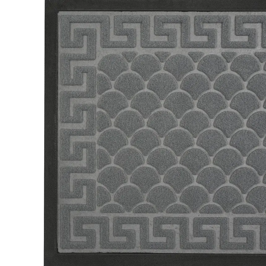 Килимок придверний Eco Fabric Луска з кромкою сірий 40 х 60 см (4060-102) - фото 5